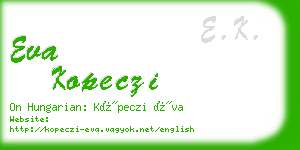 eva kopeczi business card